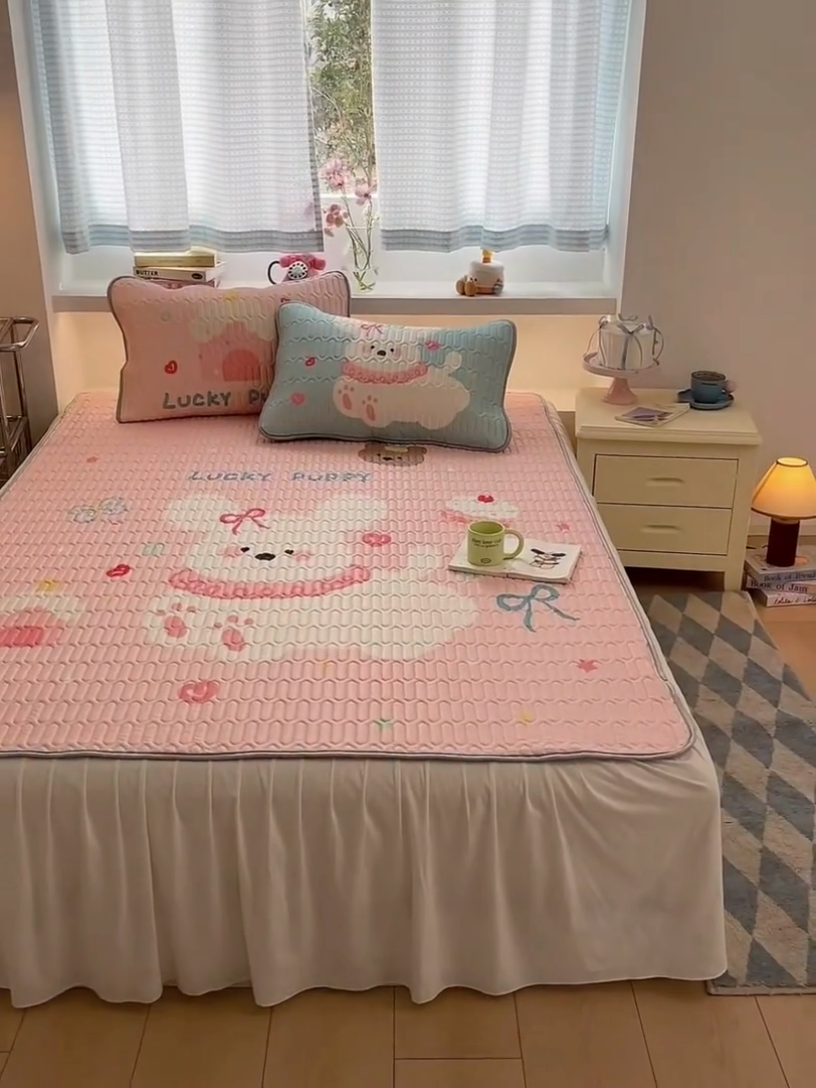 91家纺网 家纺一手货源 找家纺 川悦生活 2025新款大阪凉感丝凉席 蜜心奶团