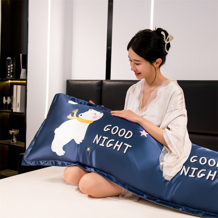 91家纺网 家纺一手货源 找家纺 （总）梦舒羽 2025新款可水洗冰丝双人枕套凉爽情侣枕头套枕芯套