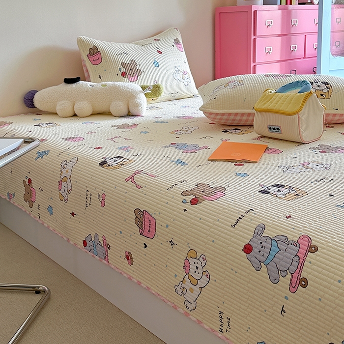 91家纺网 家纺一手货源 找家纺 （总）麦伦家居 2025新款高温砂洗全棉床盖印花床盖