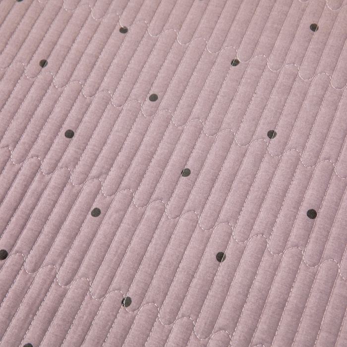 91家纺网 家纺一手货源 找家纺 情煊家纺 2025新款双面全棉夹棉枕套 紫圆点