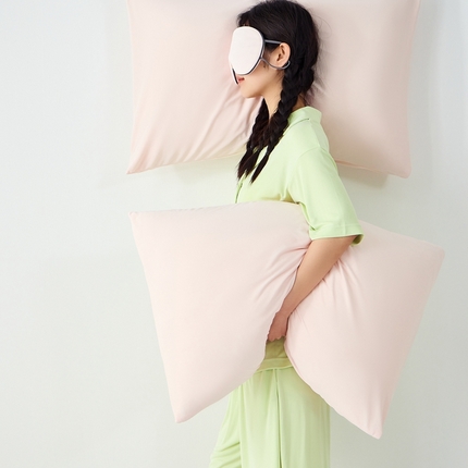 LADY COCO2025新款coolmate多巴胺色系凉感枕套 枕套-粉