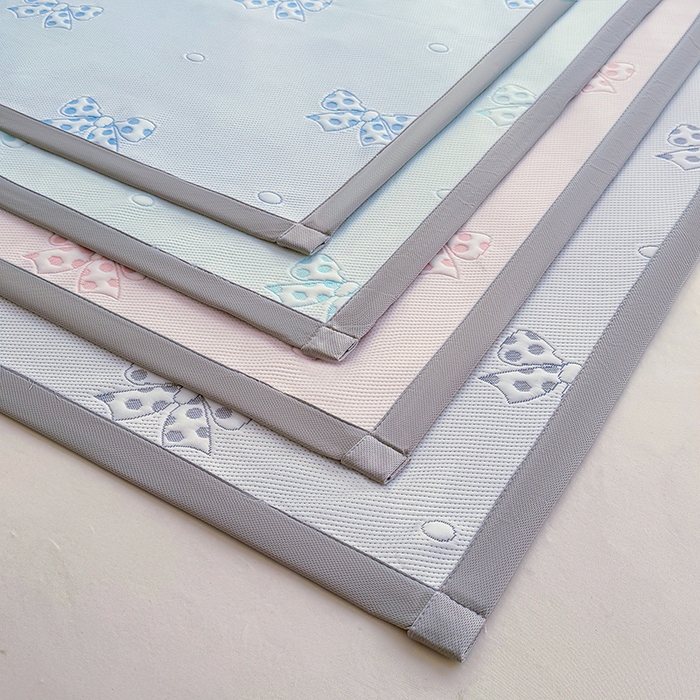 91家纺网 家纺一手货源 找家纺 2025新款冰豆豆凉席三件套夏季冷感冰丝席软席子条席款 组合图