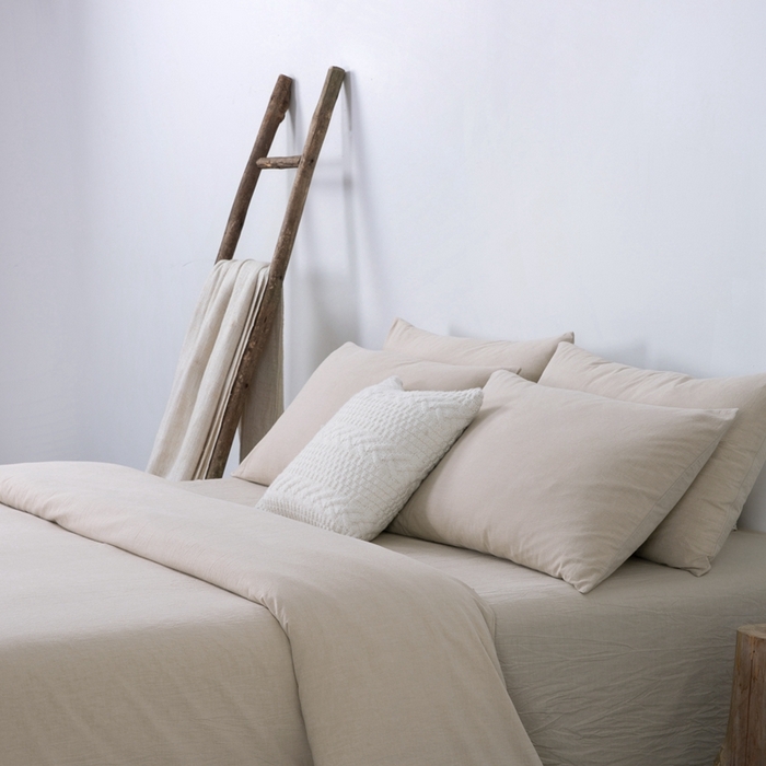 91家纺网 家纺一手货源 找家纺 玖弘家居 2025新款水洗棉单被套 卡其