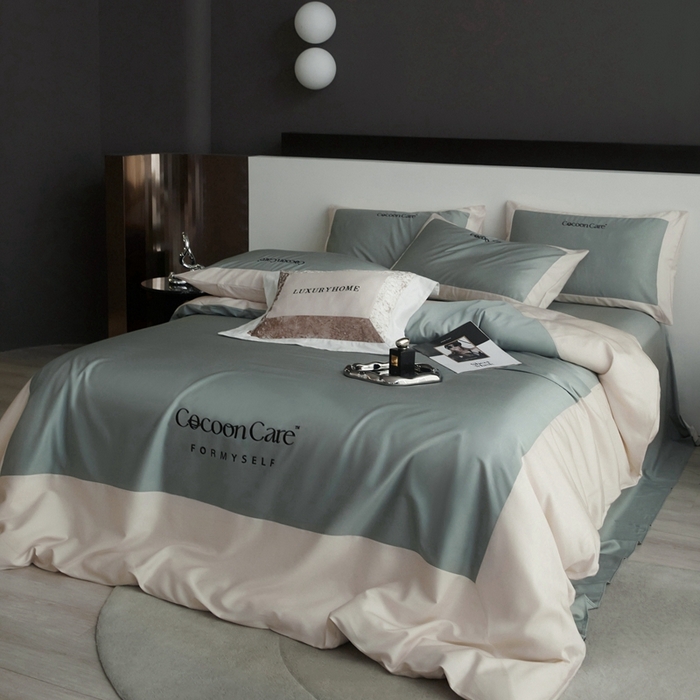 91家纺网 家纺一手货源 找家纺 金奇达2025新款【洛伊】-茧养莱赛尔四件套（标准号全网控价（折后券后）不低于258元） 洛伊-山川绿