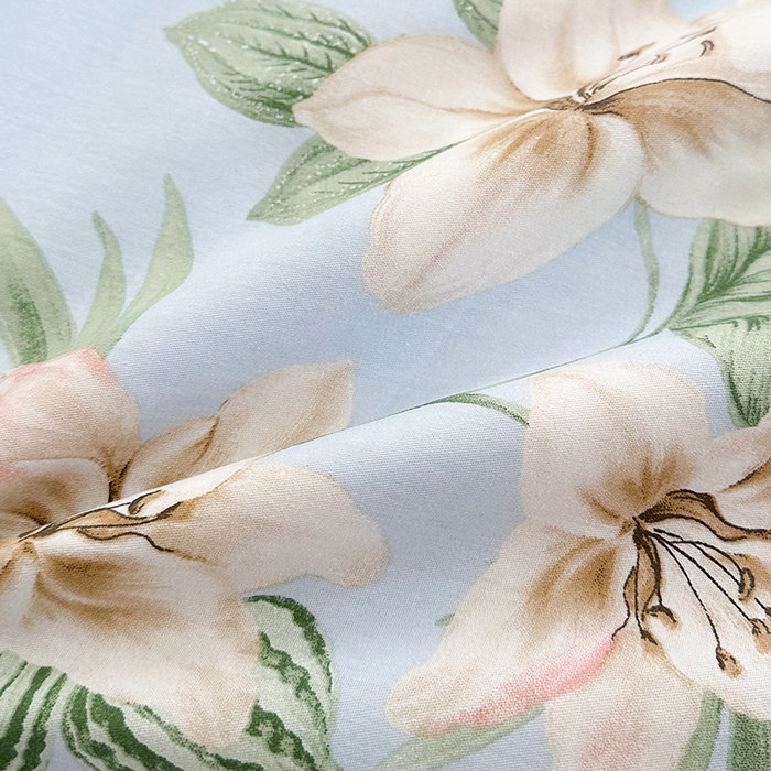 91家纺网 家纺一手货源 找家纺 欧夏家纺 2025新款里外全棉印花夏被100%新疆棉花 花涧水色