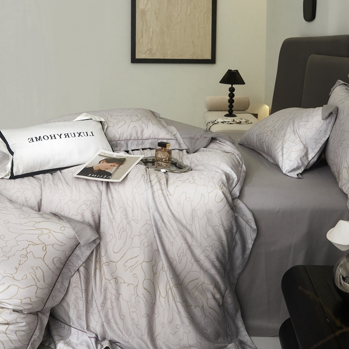 91家纺网 家纺一手货源 找家纺 金奇达2025新款【盛夏流年】-茧养莱赛尔四件套（标准号全网控价（折后券后）不低于258元） 尤克里里