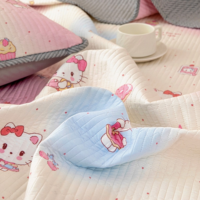 91家纺网 家纺一手货源 找家纺 情煊家纺 2025新款双面全棉夹棉枕套 甜喵