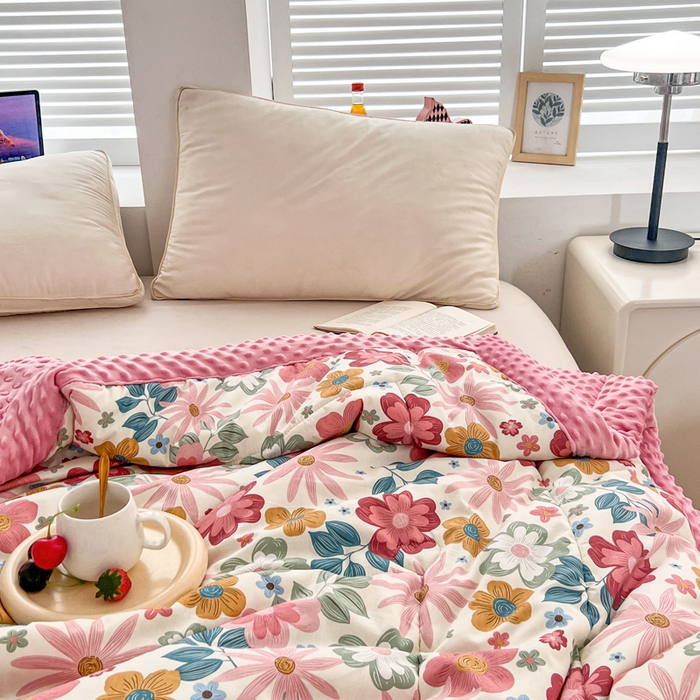 91家纺网 家纺一手货源 找家纺 总 宜梦家居【需要买家秀请联系老板】 2025新款A类纯棉婴儿绒豆豆被四季夏凉春秋被子冬被芯