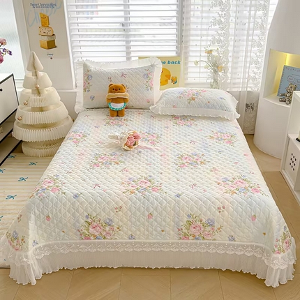 91家纺网 家纺一手货源 找家纺 （总）冬然 2025新款全棉床盖纯棉床盖夹棉床单全棉床单纯棉床单