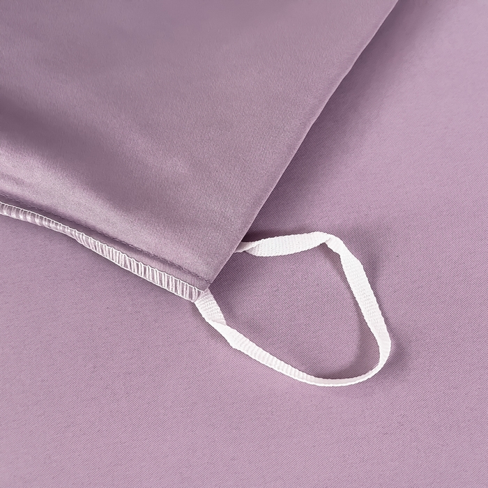 91家纺网 家纺一手货源 找家纺 曲之慕 2025新品四季款高端刺绣四件套简约可水洗轻奢纯色刺绣四件套 大麦优雅紫