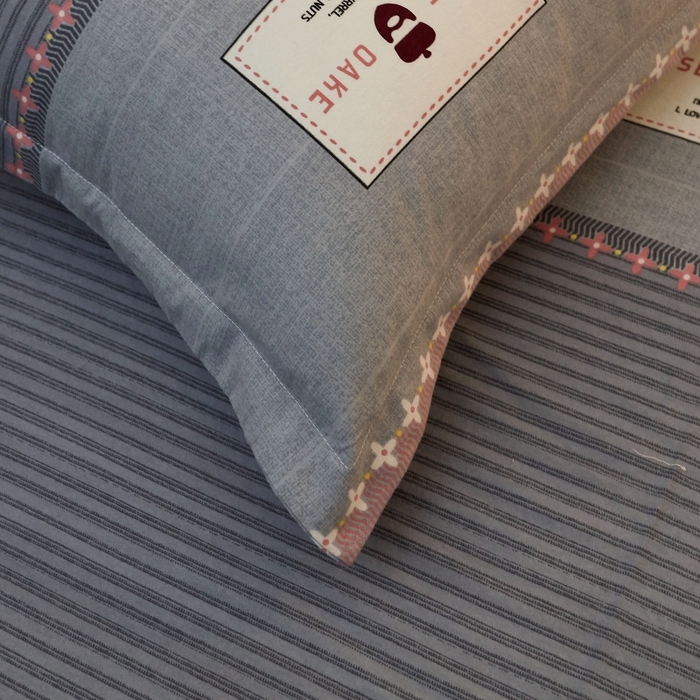 91家纺网 家纺一手货源 找家纺 简约家纺 2025新款全棉磨毛印花单品枕套 铂尔曼-粉