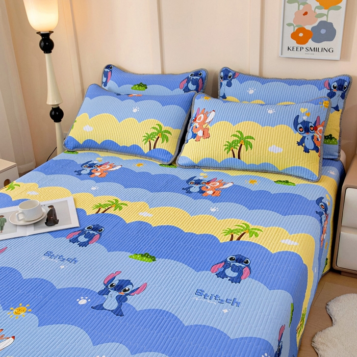 91家纺网 家纺一手货源 找家纺 情煊家纺 2025新款双面全棉夹棉枕套 史迪仔