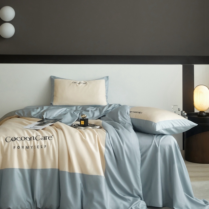 91家纺网 家纺一手货源 找家纺 金奇达2025新款【洛伊】-茧养莱赛尔四件套（标准号全网控价（折后券后）不低于258元） 洛伊-风铃兰