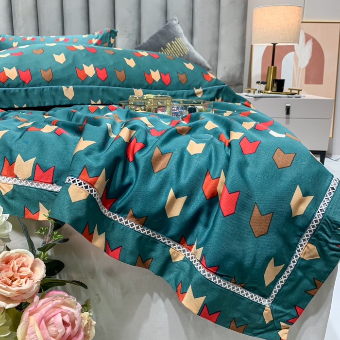 91家纺网 家纺一手货源 找家纺 棉生活家纺 2025新款春夏莫代尔天丝夏被 自由之旅-绿