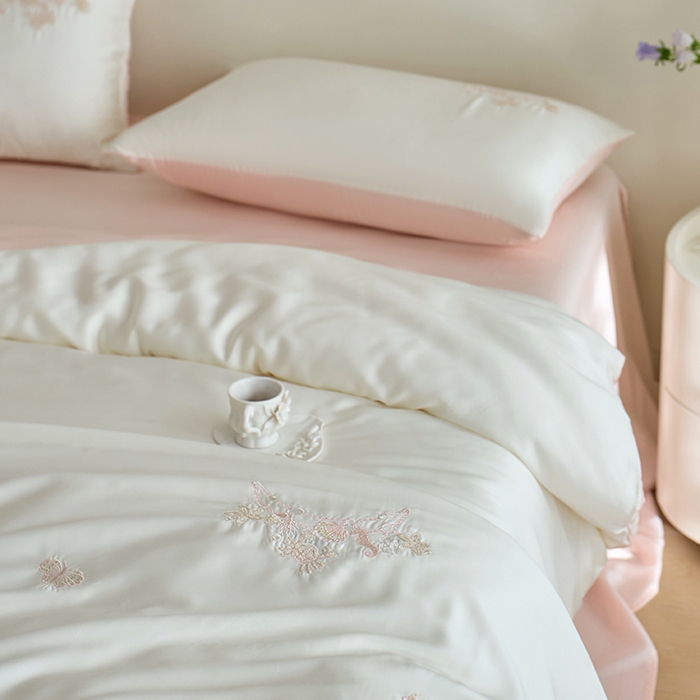 91家纺网 家纺一手货源 找家纺 （总）千朵森 2025新款60s奥地利进口兰精天丝四件套-星慕