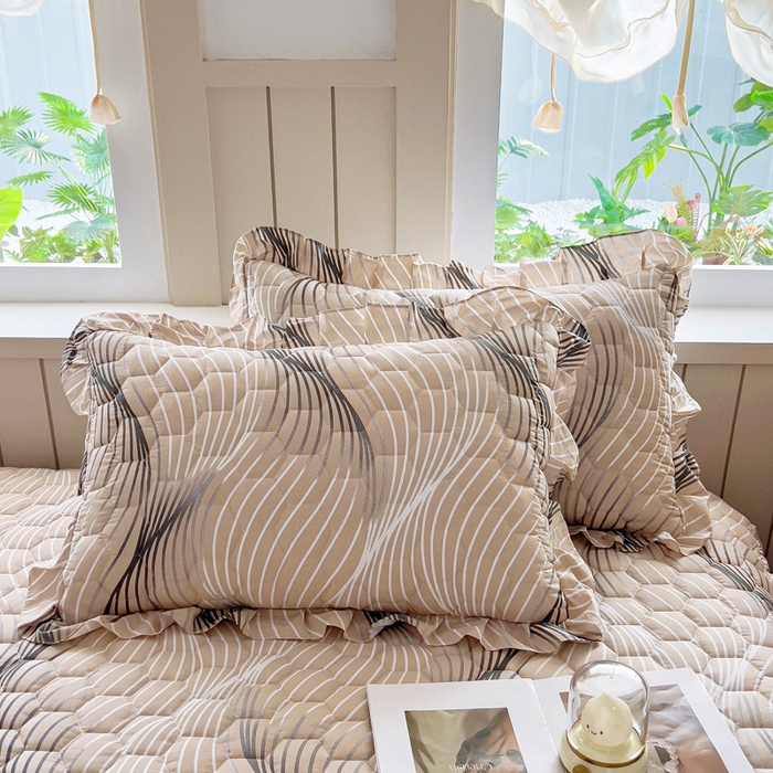 91家纺网 家纺一手货源 找家纺 情煊家纺 2025新款全棉印花小清新夹棉枕套 青春告白