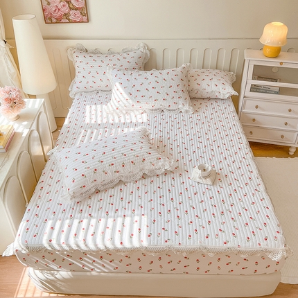 麒豆豆 2025新款天丝印花床笠 小美满