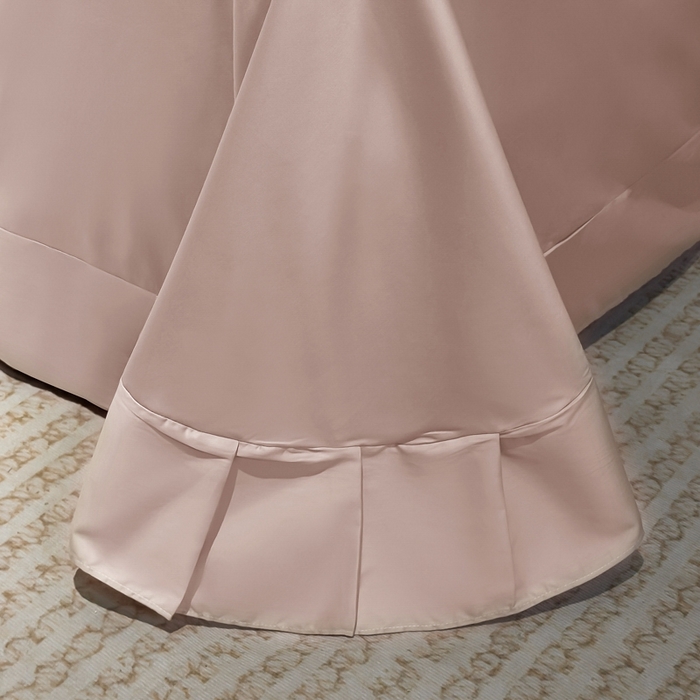 91家纺网 家纺一手货源 找家纺 氧家2025新款60支全棉贡缎纯色四件套 丹诺玉