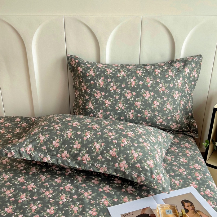 91家纺网 家纺一手货源 找家纺 情煊家纺 2025新款全棉花边款枕套 白兰地