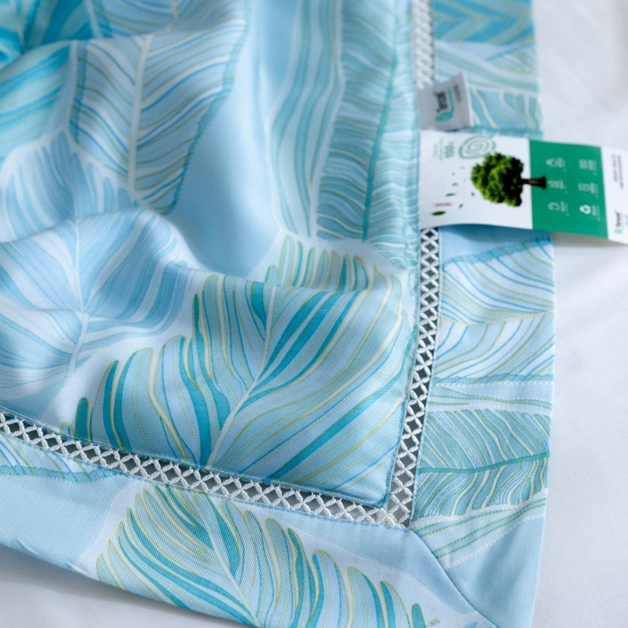 91家纺网 家纺一手货源 找家纺 棉生活家纺 2025新款春夏莫代尔天丝夏被 叶语绿