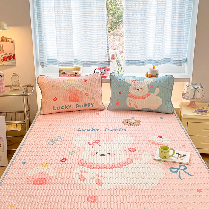 91家纺网 家纺一手货源 找家纺 川悦生活 2025新款大阪凉感丝凉席 蜜心奶团