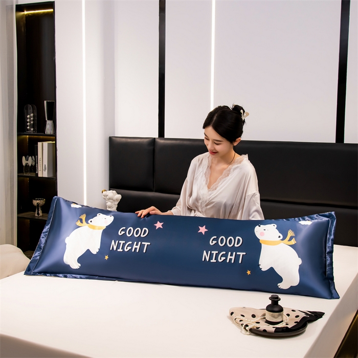 91家纺网 家纺一手货源 找家纺 （总）梦舒羽 2025新款可水洗冰丝双人枕套凉爽情侣枕头套枕芯套