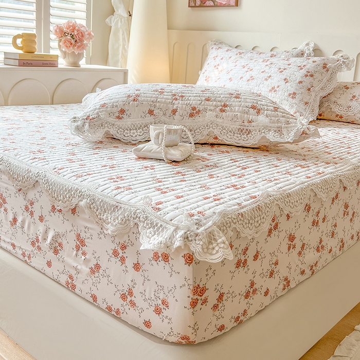 91家纺网 家纺一手货源 找家纺 麒豆豆 2025新款天丝印花床笠 花枝语