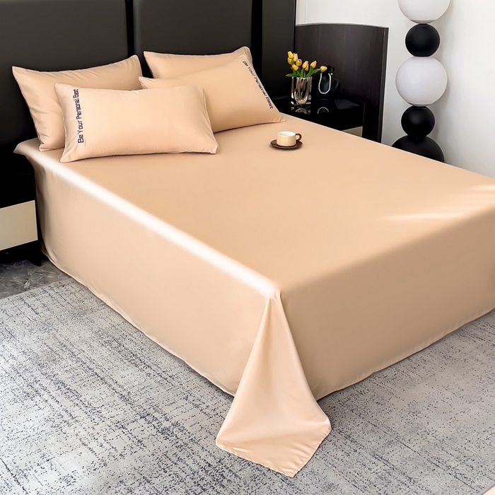 91家纺网 家纺一手货源 找家纺 纽缦家纺 2025新款纯色提花冰丝系列床单单件-单床单 麦穗黄