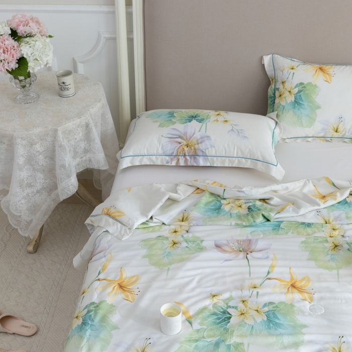 91家纺网 家纺一手货源 找家纺 棉生活家纺 2025新款春夏莫代尔天丝夏被 倾城米