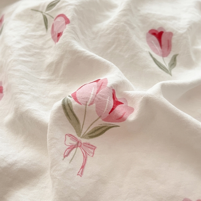 91家纺网 家纺一手货源 找家纺 雨帆家纺2025新款水洗棉印花四件套 爱的告白