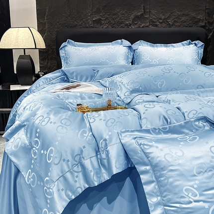 91家纺网 家纺一手货源 找家纺 （总）经年 2025年水洗真丝冰丝天丝提花四件套 洛克系列