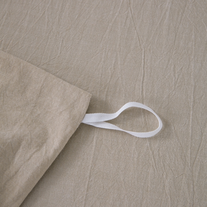 91家纺网 家纺一手货源 找家纺 玖弘家居 2025新款水洗棉单被套 卡其