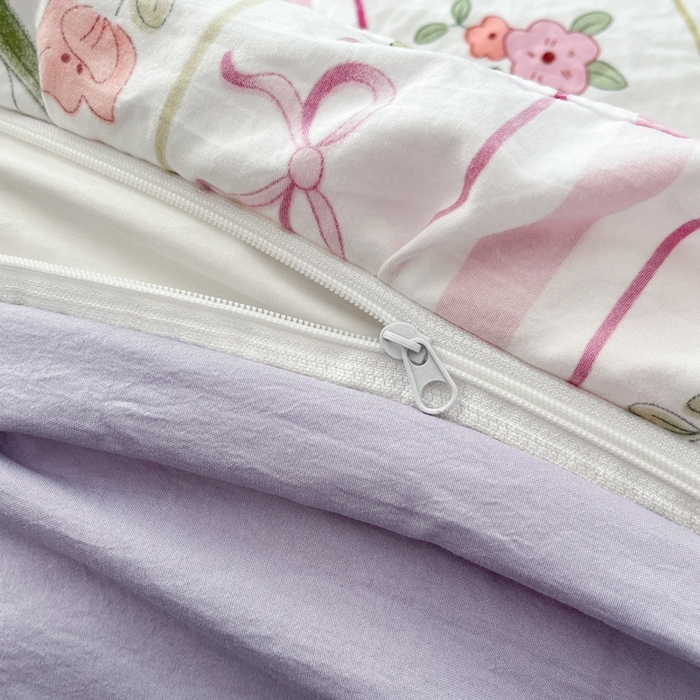 91家纺网 家纺一手货源 找家纺 雨帆家纺2025新款水洗棉印花四件套 繁华似锦