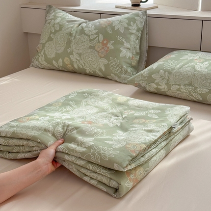 91家纺网 家纺一手货源 找家纺 莱登卡奴 2025新款A类全棉双层纱100%棉花芯夏被 律光