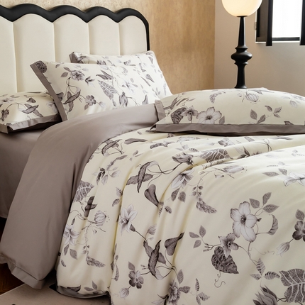 金奇达2025新款【曼妙庄园】-轻氧水光天丝棉四件套（标准号全网控价（折后券后）不低于268） 秋梓