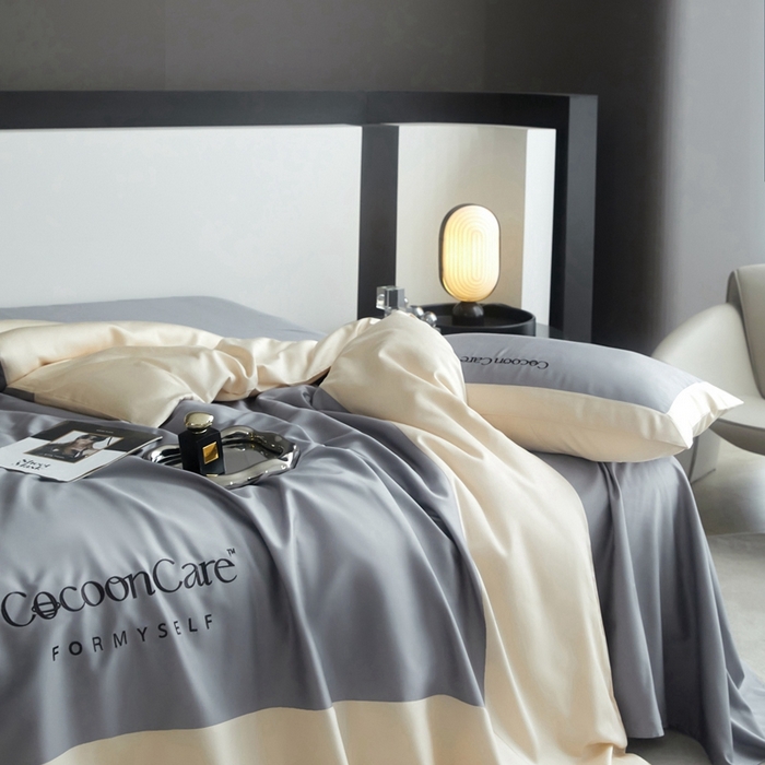 91家纺网 家纺一手货源 找家纺 金奇达2025新款【洛伊】-茧养莱赛尔四件套（标准号全网控价（折后券后）不低于258元） 洛伊-青蓝