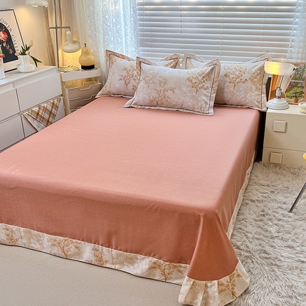 91家纺网 家纺一手货源 找家纺 （总）简约家纺 2025新款全棉磨毛印花单品床单