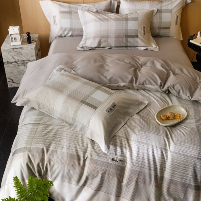 91家纺网 家纺一手货源 找家纺 金奇达2025新款【洛米奥】-轻氧水光天丝棉四件套（标准号全网控价（折后券后）不低于288元） 洛米奥-绿咖