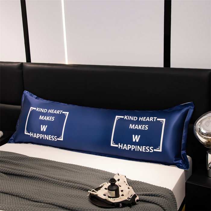 91家纺网 家纺一手货源 找家纺 梦舒羽 2025新款可水洗冰丝双人枕套凉爽情侣枕头套枕芯套 幸福时刻