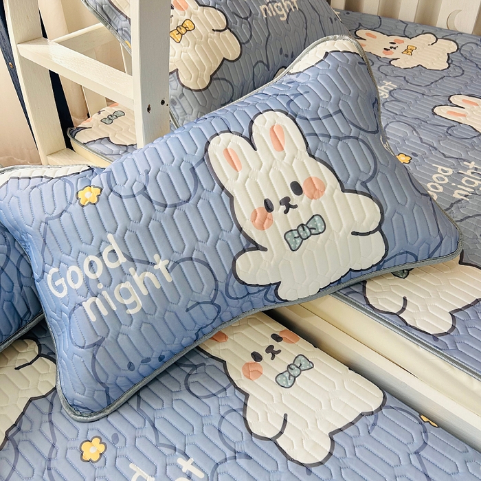 91家纺网 家纺一手货源 找家纺 小虾米 2025乳胶凉席上下床床笠 幸运兔