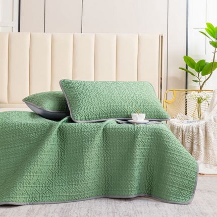 美丽折家纺 2025新款云母冰丝乳胶凉席三件套系列 波尔多-新绿