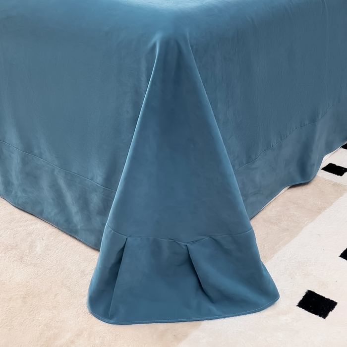 91家纺网 家纺一手货源 找家纺 （总）曲之慕 2025新品四季款高端刺绣四件套简约可水洗轻奢纯色刺绣四件套--馨花漫舞