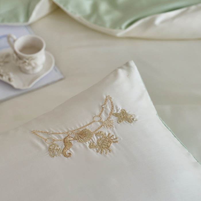 91家纺网 家纺一手货源 找家纺 千朵森 2025新款60s奥地利进口兰精天丝四件套-星慕 星慕-莱茵绿