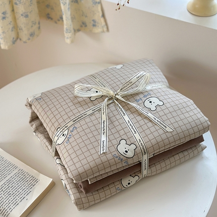 2025新款全棉有氧双层纱四件套-卡通系列 汪汪格