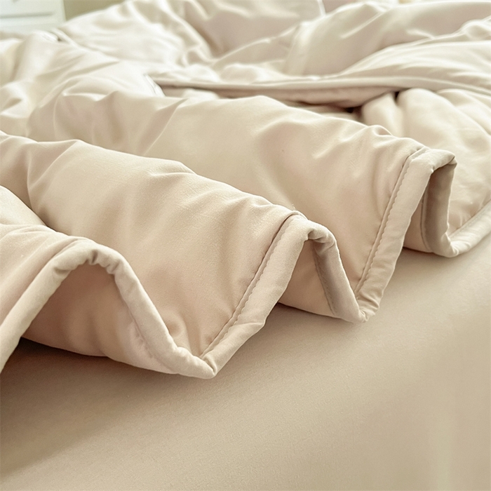 91家纺网 家纺一手货源 找家纺 盛秋家纺 2026新款A类水洗棉刺绣夏被 山灰云朵