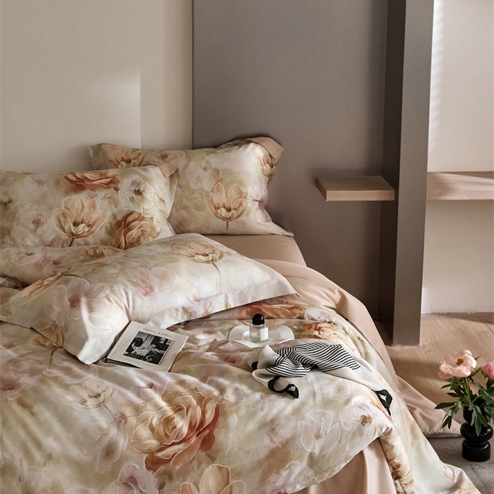 91家纺网 家纺一手货源 找家纺 金奇达2025新款【艺术花卉】-茧养莱赛尔四件套（标准号全网控价（折后券后）不低于228元） 瑞贝卡