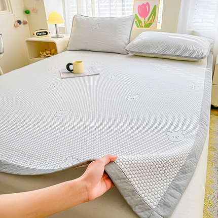 91家纺网 家纺一手货源 找家纺 （总）2025新款冰豆豆凉席三件套夏季冷感冰丝席软席子条席款