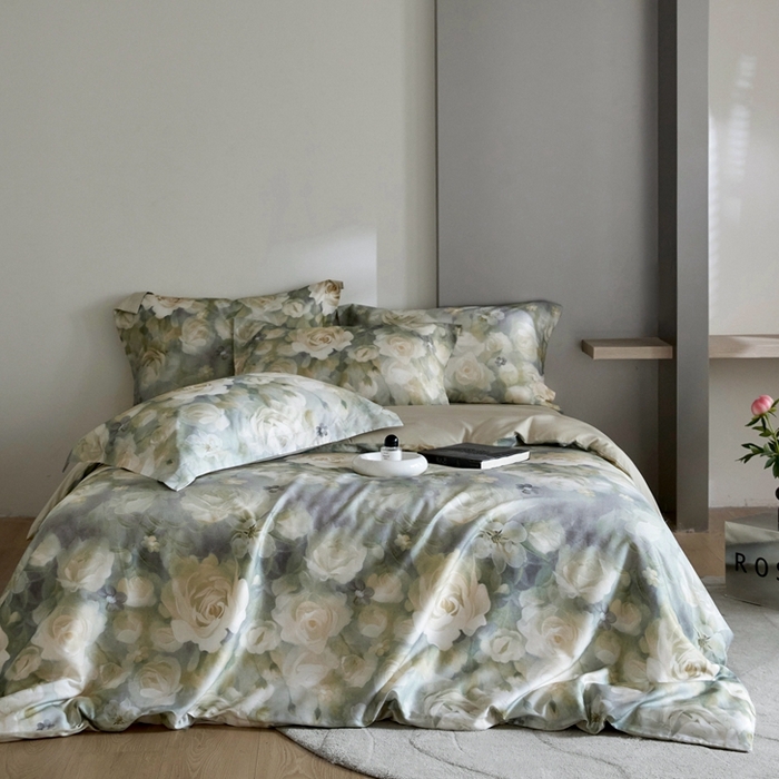 91家纺网 家纺一手货源 找家纺 金奇达2025新款【艺术花卉】-茧养莱赛尔四件套（标准号全网控价（折后券后）不低于228元） 清染