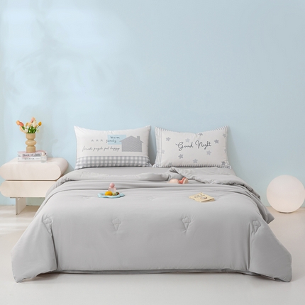 康纳利 2025新款冰淇淋凉感夏被四件套 星空灰