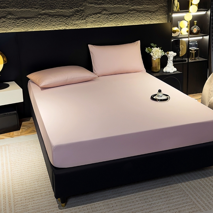 91家纺网 家纺一手货源 找家纺 （总）氧家2025新款60支全棉贡缎纯色四件套